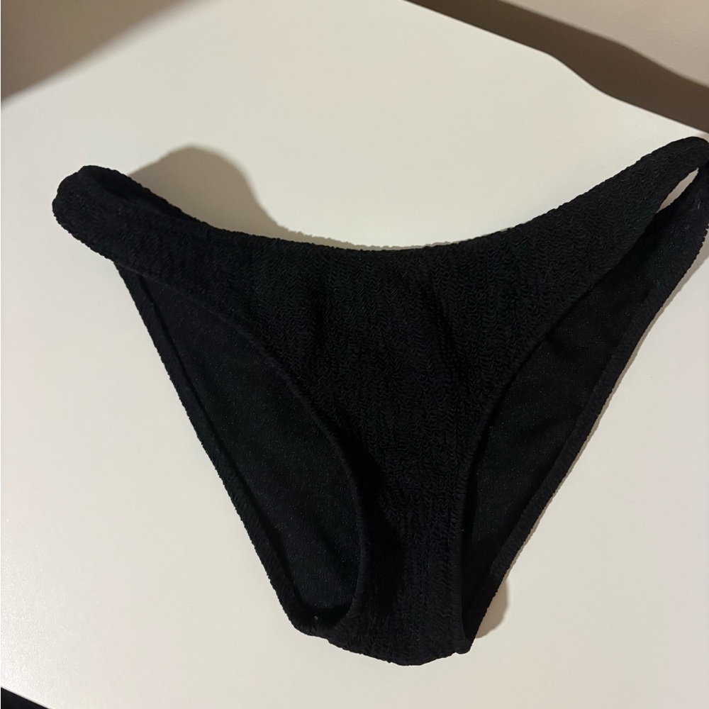 triangl swimwear Black Textured Bikini Bottom